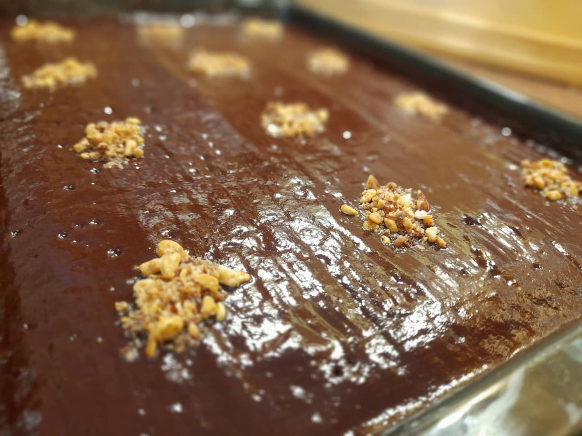 Brownies mit köstlicher Qualitaetsschockolade - hausgemacht